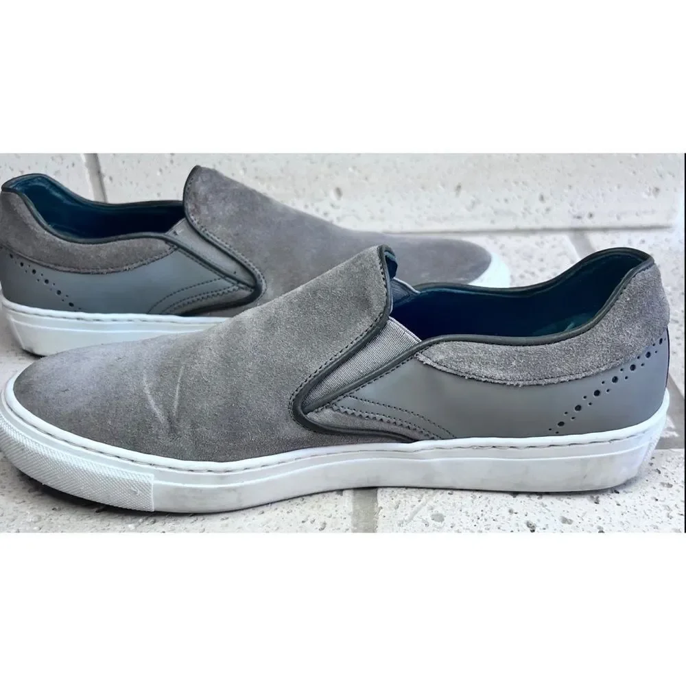 Ted Baker Men’s Bitula Sneaker Grey Suede Slip On Shoe Size EU 41 1/2 US 8.5